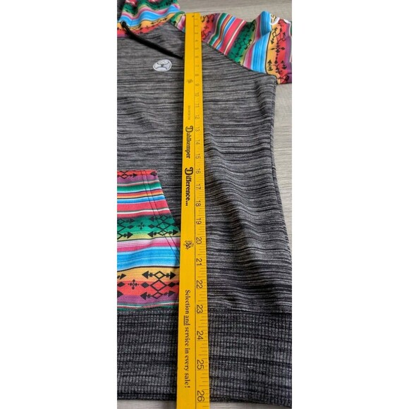 Hooey Women's Hoodie Salado Southwestern Space Dye Long Sleeve Size Large - Picture 7 of 8